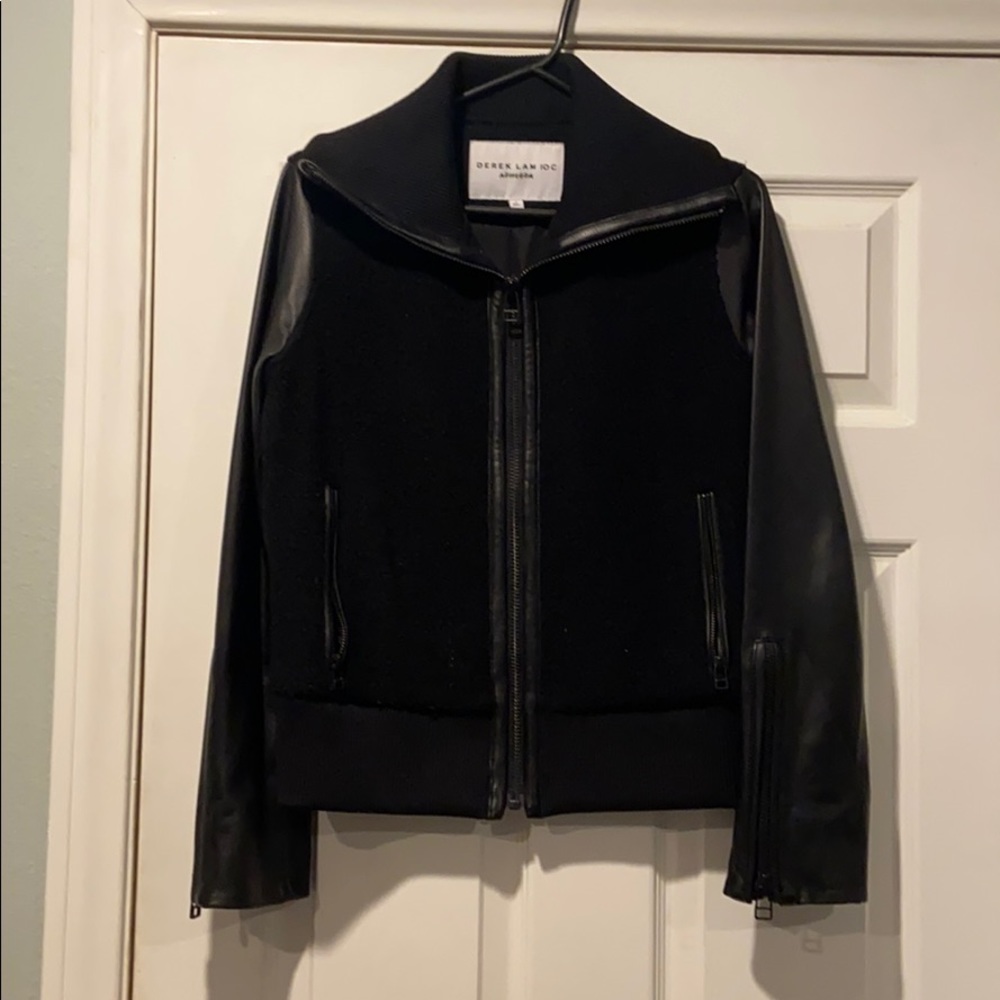 Derek Lam 10C Athleta leather/wool bomber jacket